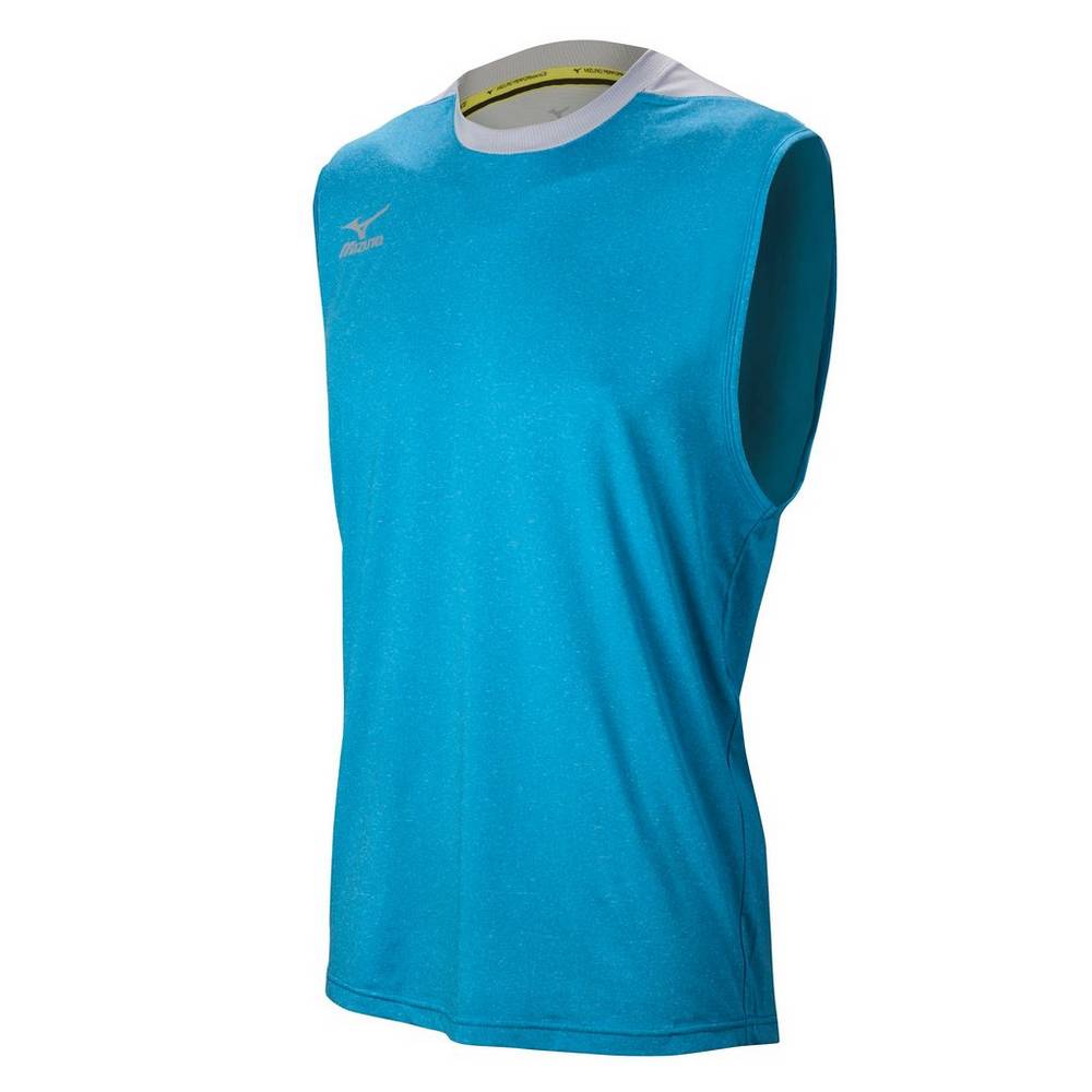 Maglia Mizuno Cutoff Uomo - Blu/Argento - 48539-KWOP